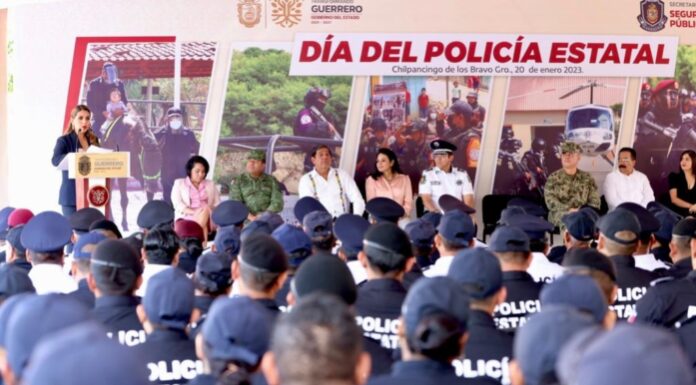 Reconoce Evelyn Salgado a la Policía Estatal como una institución sólida y eficiente al servicio del pueblo