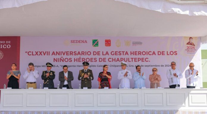 La Gobernadora, Evelyn Salgado honra a los Niños Héroes al conmemorar el 177 aniversario de la gesta heroica de Chapultepec