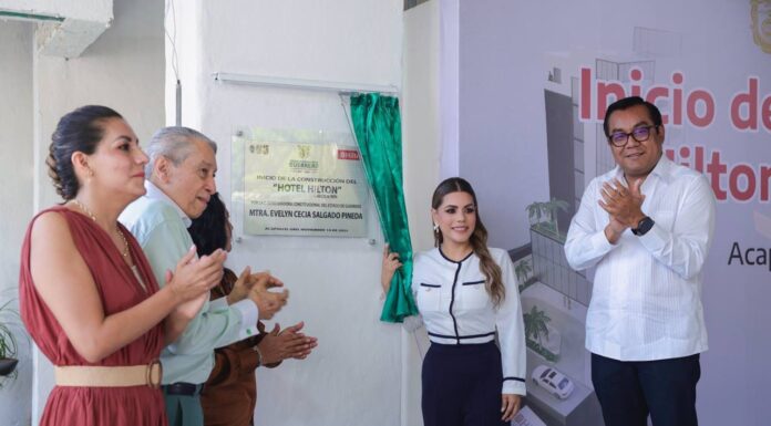 Asiste Evelyn Salgado al arranque de construcción del Hotel Hilton Garden Inn en Acapulco