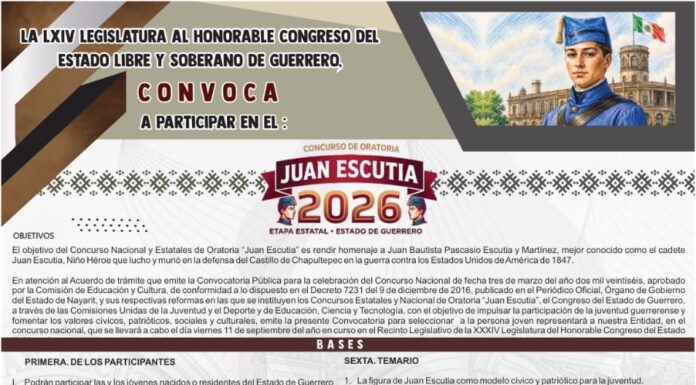 Convocan a jóvenes para representar al Congreso en concurso nacional de oratoria